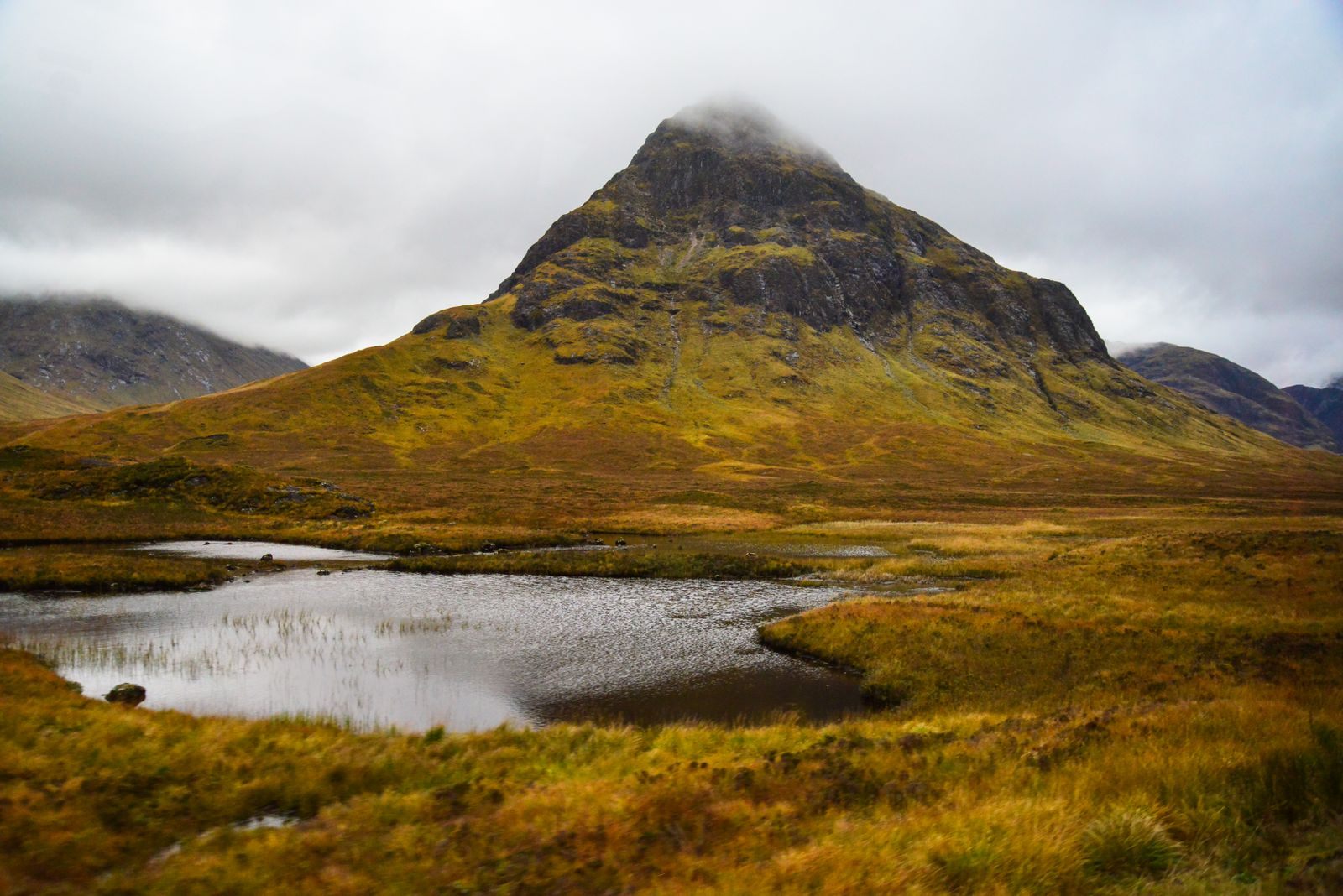 Mountain in Glen Coe in the Scottish Highlands in autumn